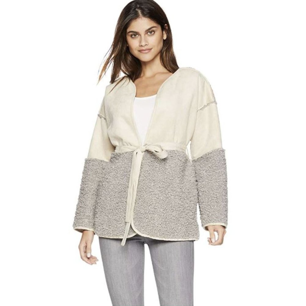 Lucky Brand NWT Women's Mixed Sherpa Jacket